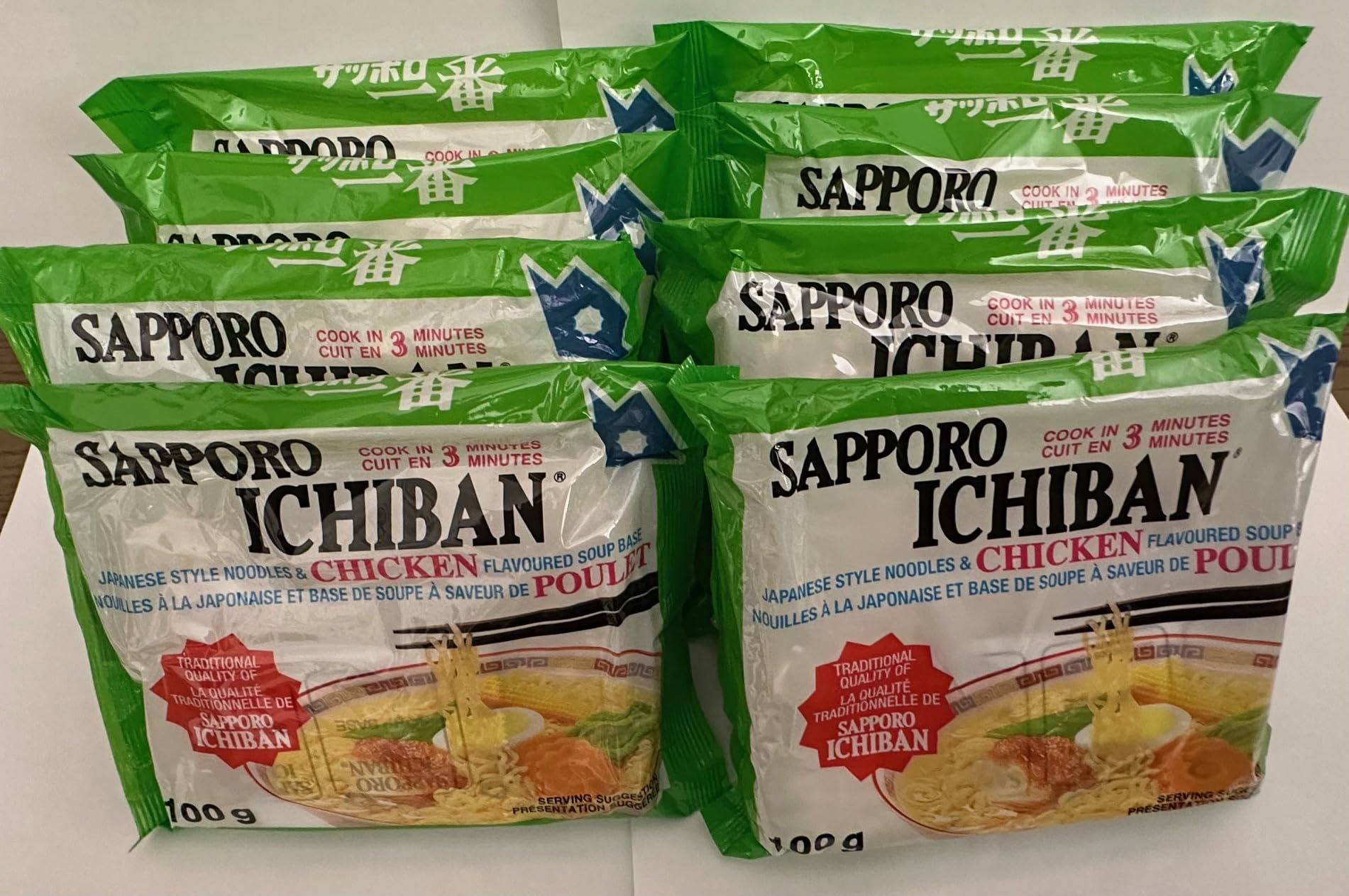 Sapporo Ichiban Japanese Style Noodles and Chicken Flavored Soup
